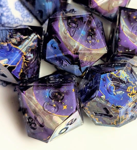 Moonlight Nebula Dream Washi Tape Dice Set