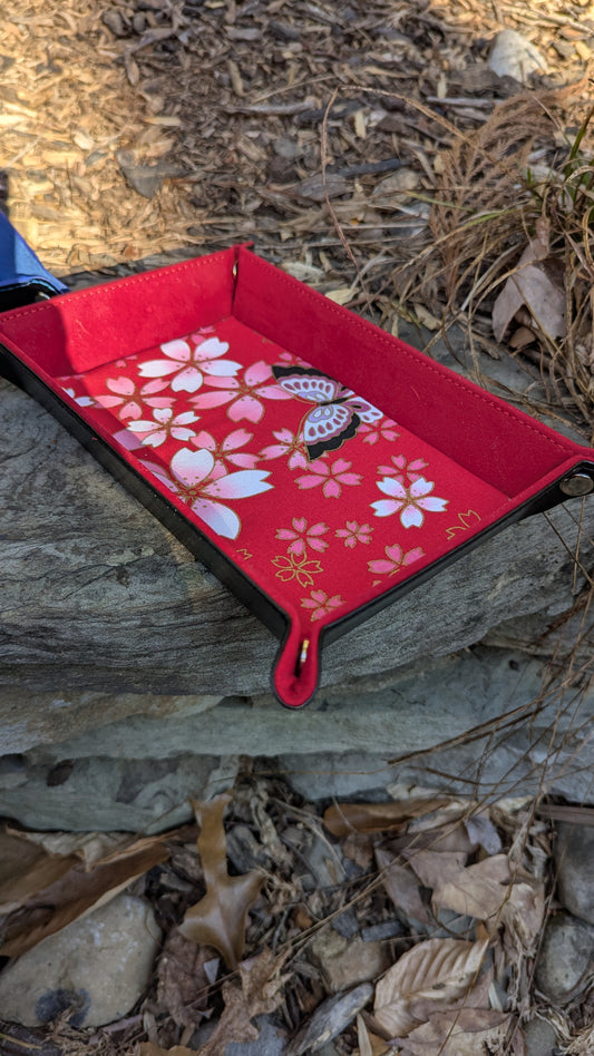 Kimono Fabric Velvet Dice Tray