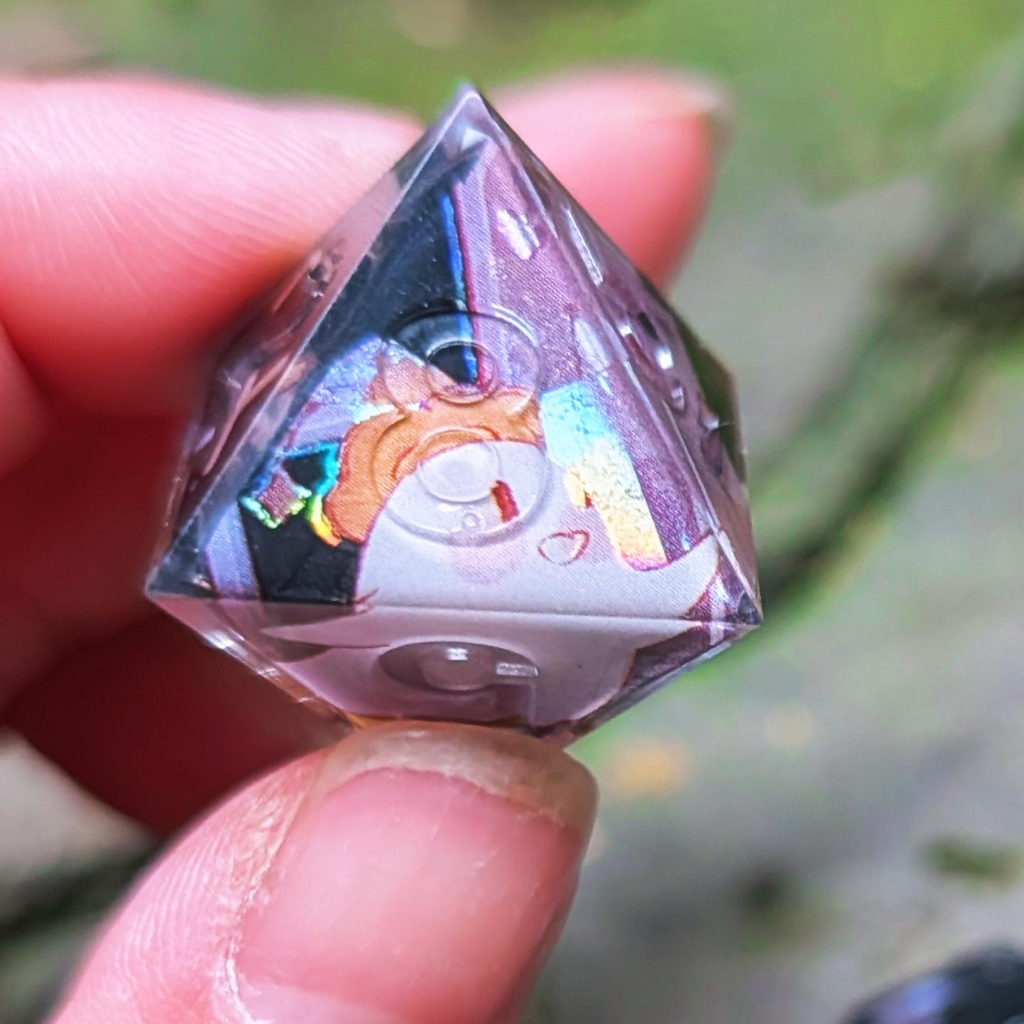 Cute Halloween Ghost Clear Tape 7pc Dice Set