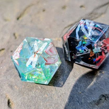 Forgotten Souls and Peaceful Lotus, A DaggerHeart Hope and Fear D12 Pair