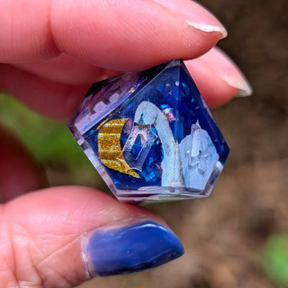 Swan Lake in Space Alt Shaped 7pc Dice Set