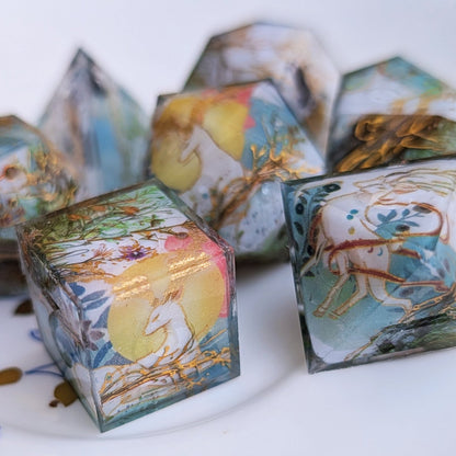 Moonlight Deer Elevated Foil Washi Tape Dice Set