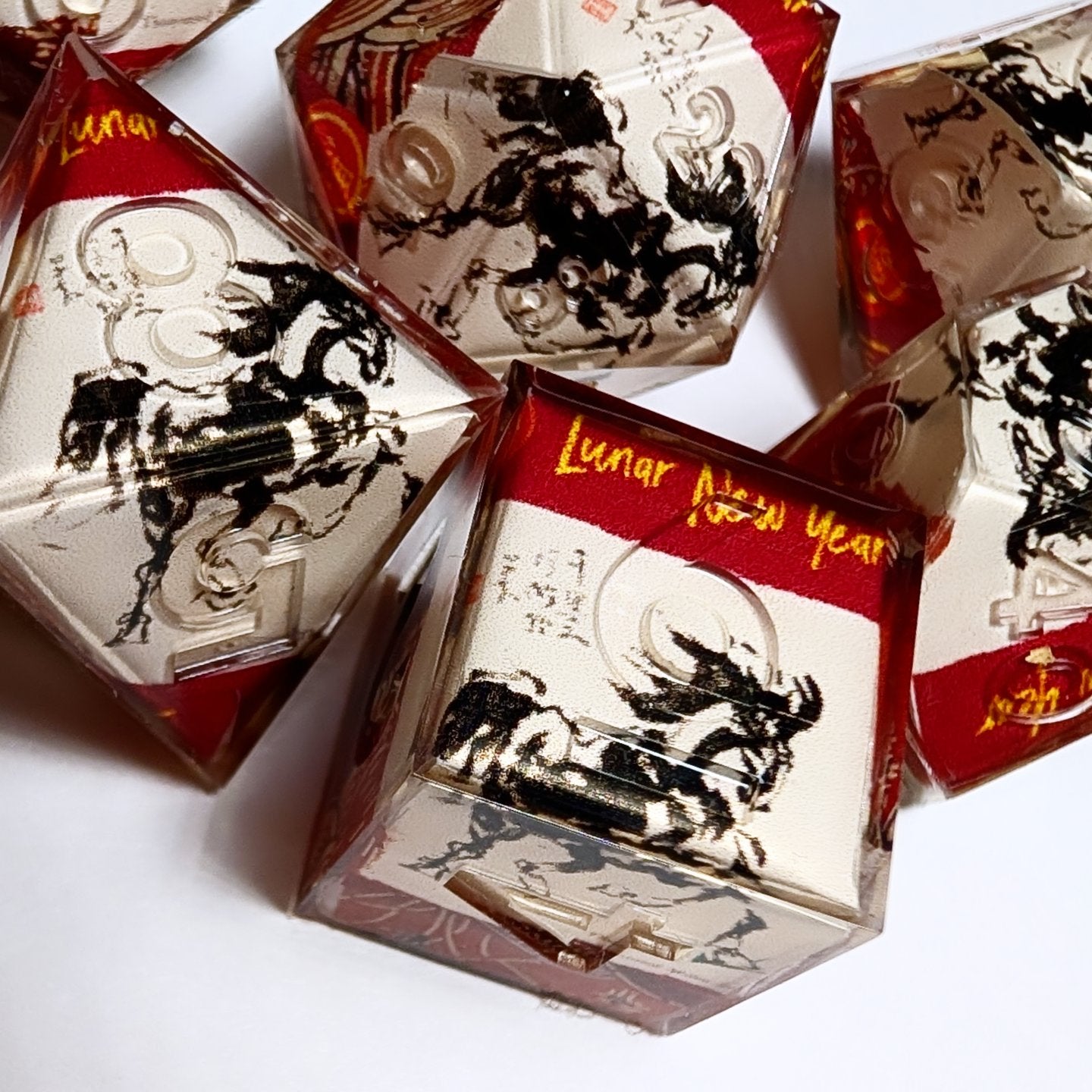 Brush Ink Horse Washi Tape Dice Set