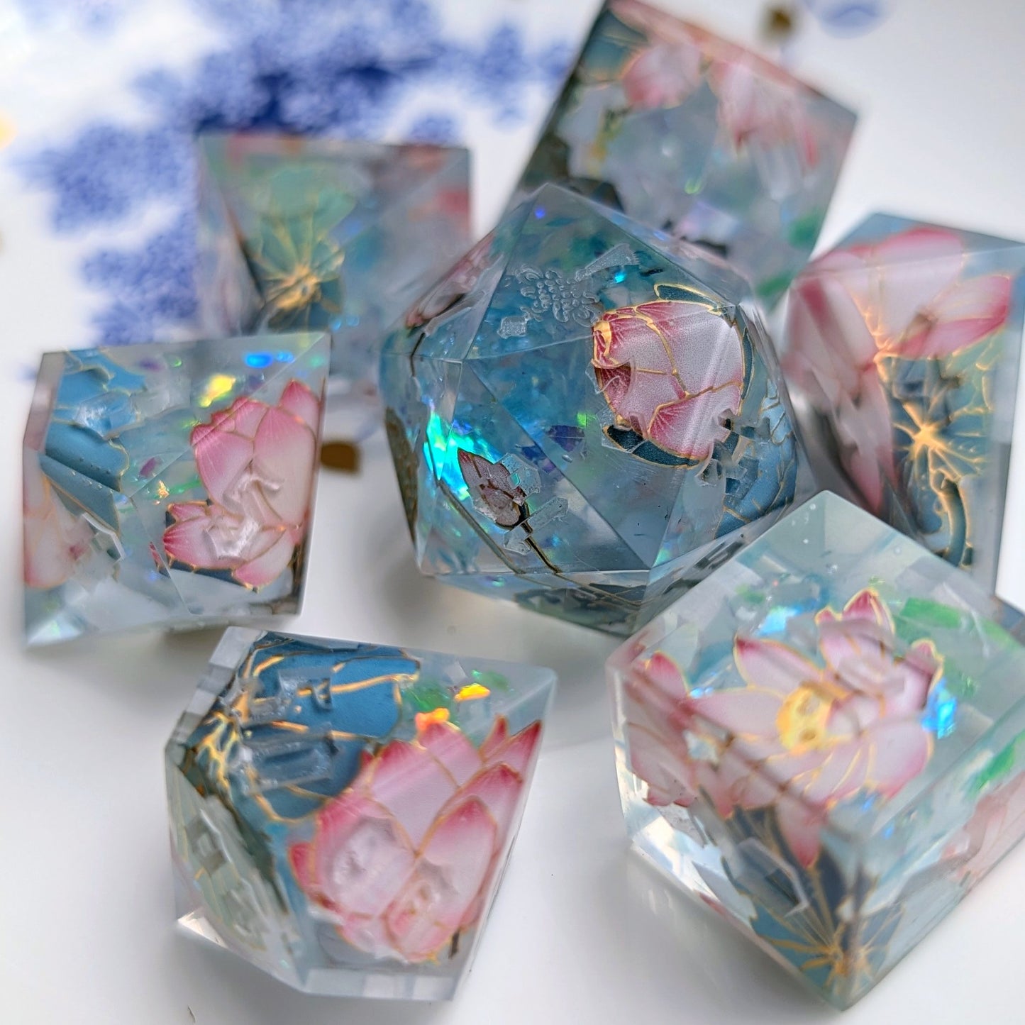 Lotus Reflection Dice Set with Alt Shapes