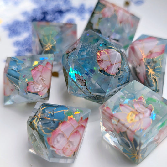 Lotus Reflection Dice Set with Alt Shapes