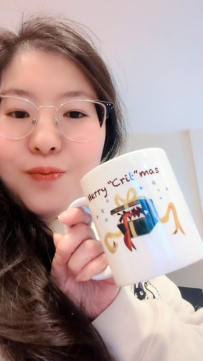 Merry "Crit"mas Mimic Chest 11 oz Mug