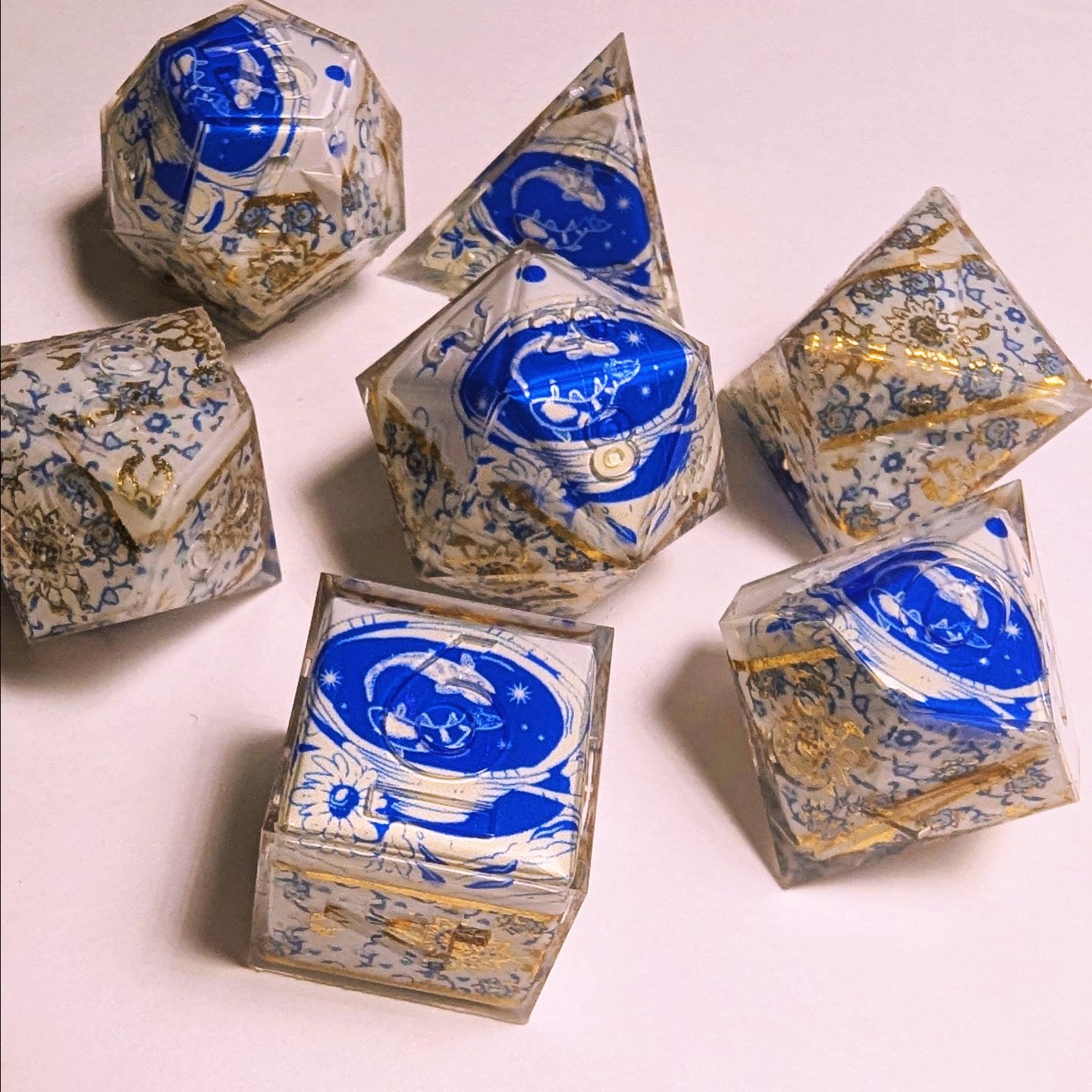 Qing Hua Teacup Koi Washi Tape Dice Set