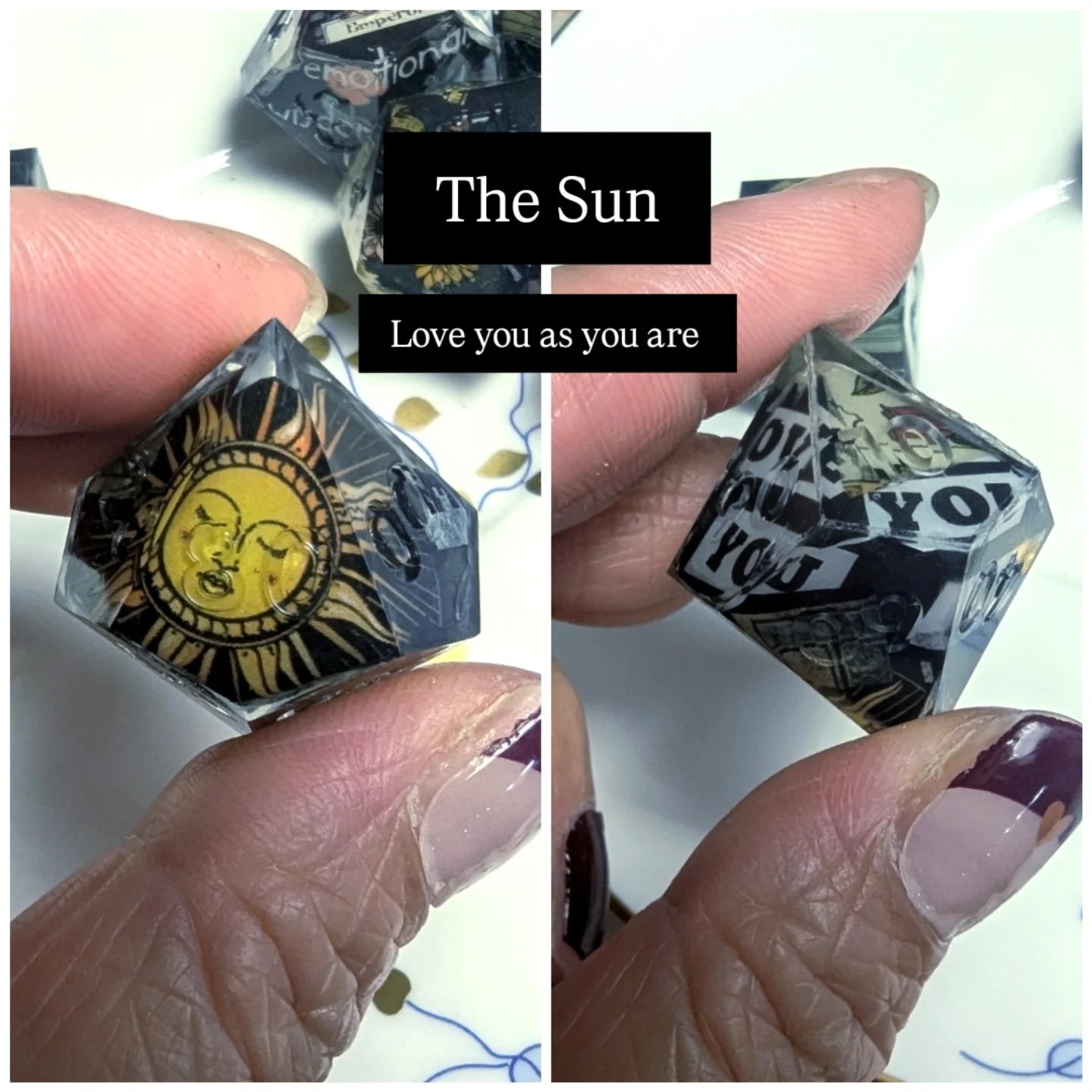 Tarot Card Self-Love Washi Tape Dice Set