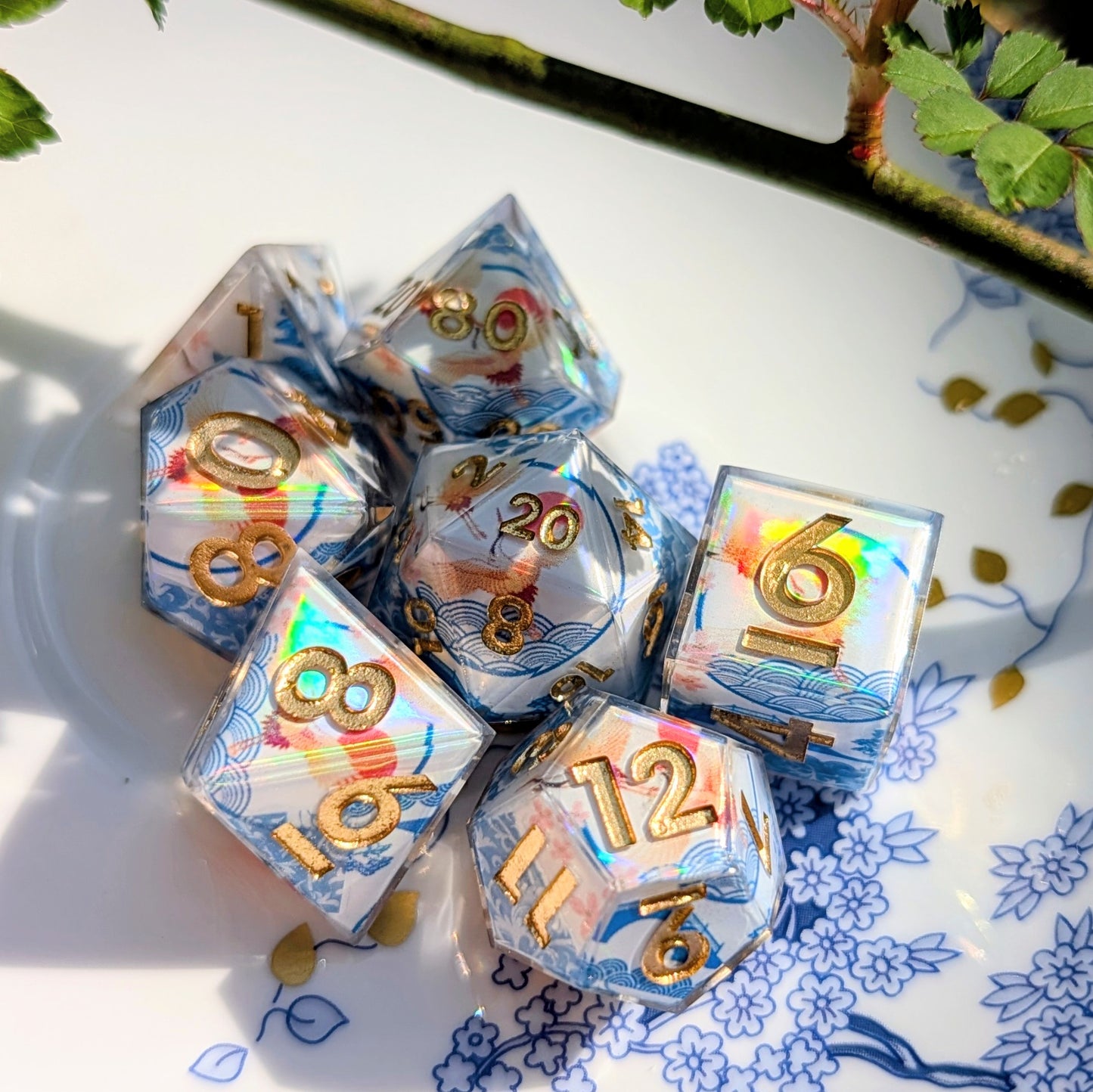 Crane Over Waves Washi Tape Dice Set