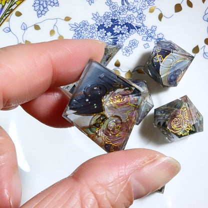 Fountain Rose Washi Tape Dice Set (Moonlight Series)