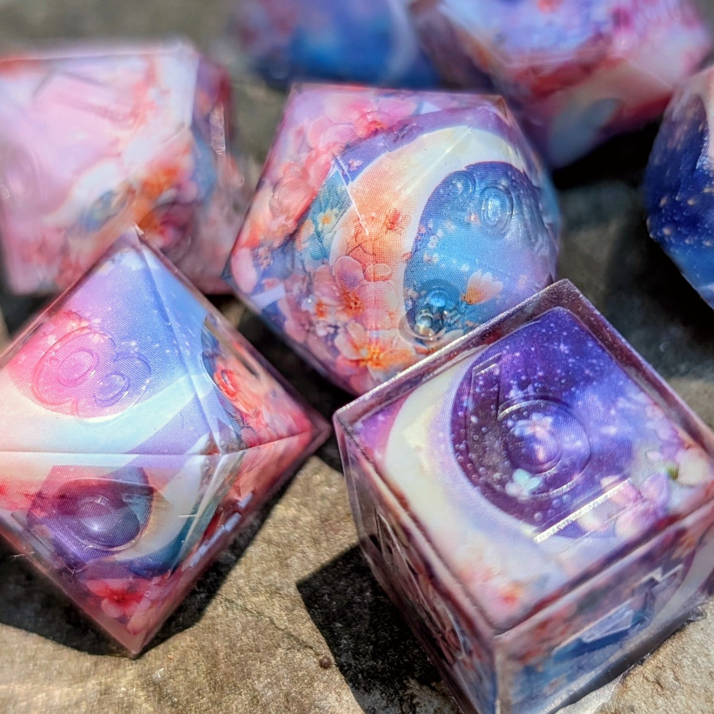 Pastel Moon Washi Tape Dice Set