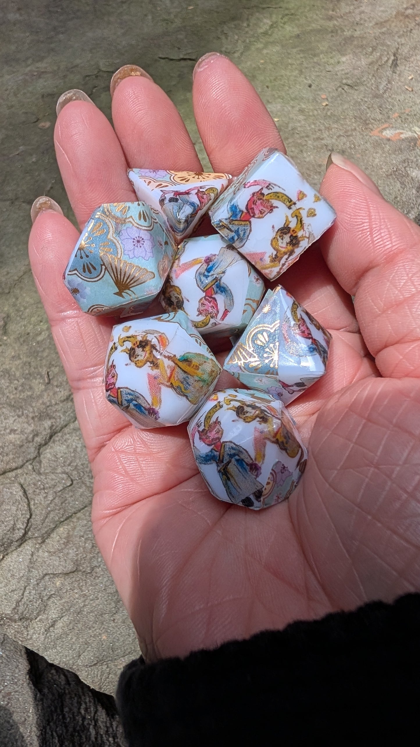 Sword and Sheath Dokkaebi Couple Washi Tape Dice Set