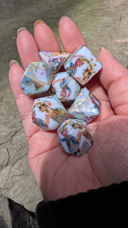 Sword and Sheath Dokkaebi Couple Washi Tape Dice Set