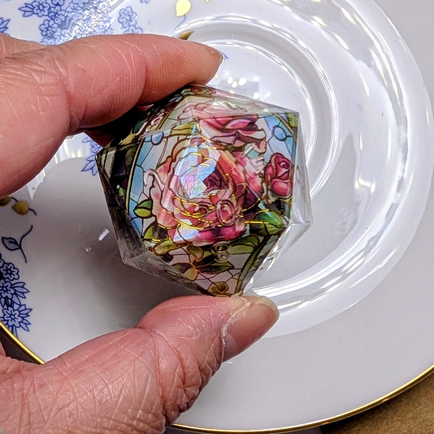 Flawed 35mm Chonk Stained Glass Rose