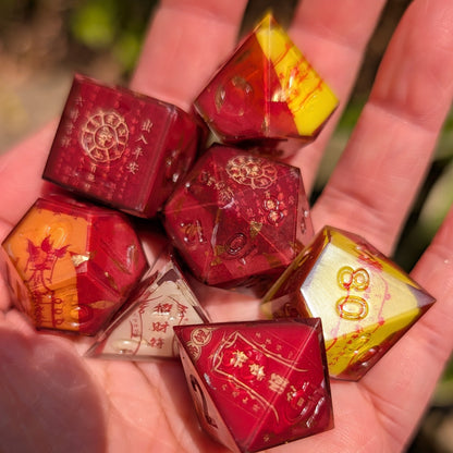Chinese Talisman 7pc Dice Set