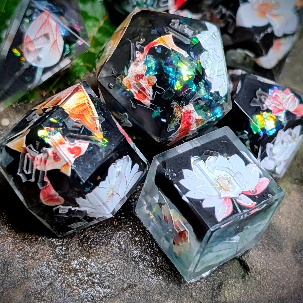 Dark Koi Pond Magic Alt 7pc Dice Set