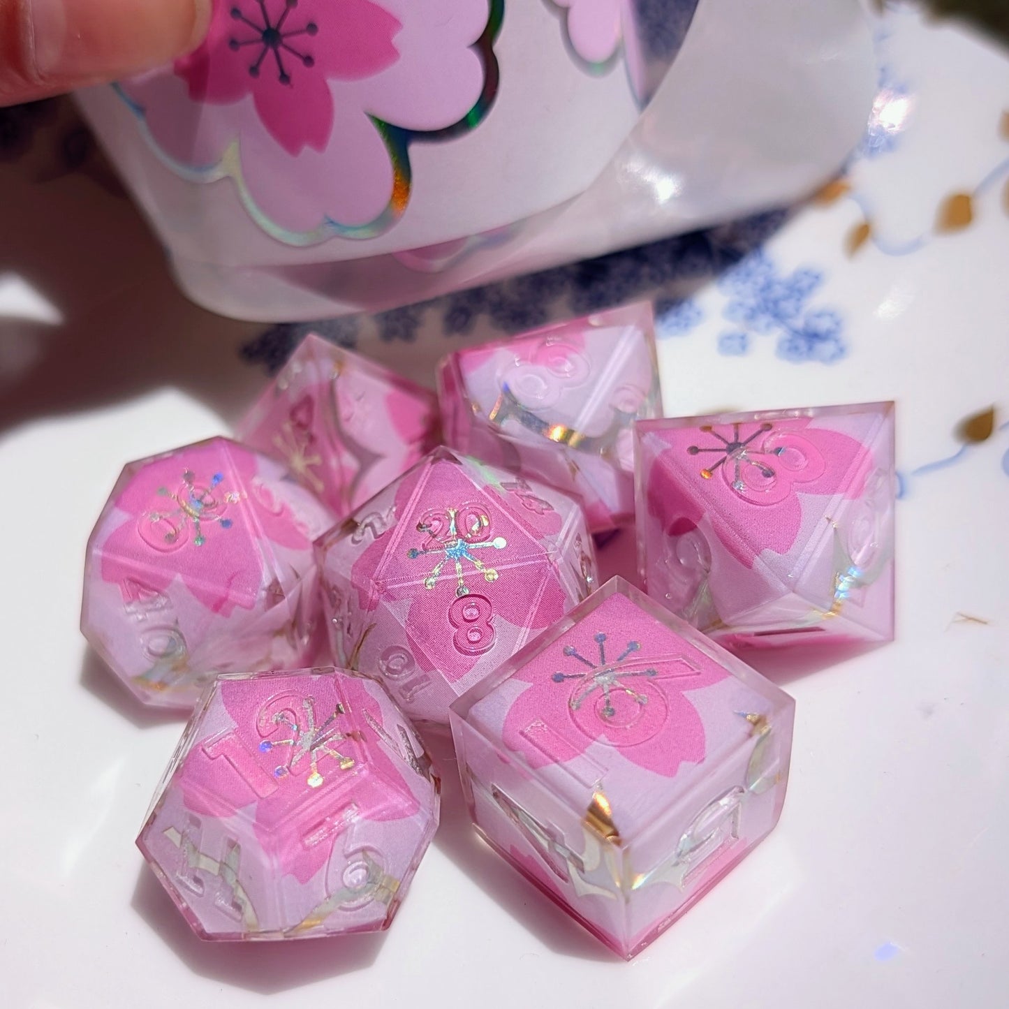 Pastel Moon Washi Tape Dice Set