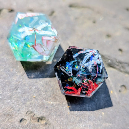 Forgotten Souls and Peaceful Lotus, A DaggerHeart Hope and Fear D12 Pair