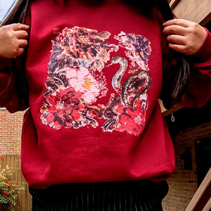 Year of Snake Peony Sweatshirt