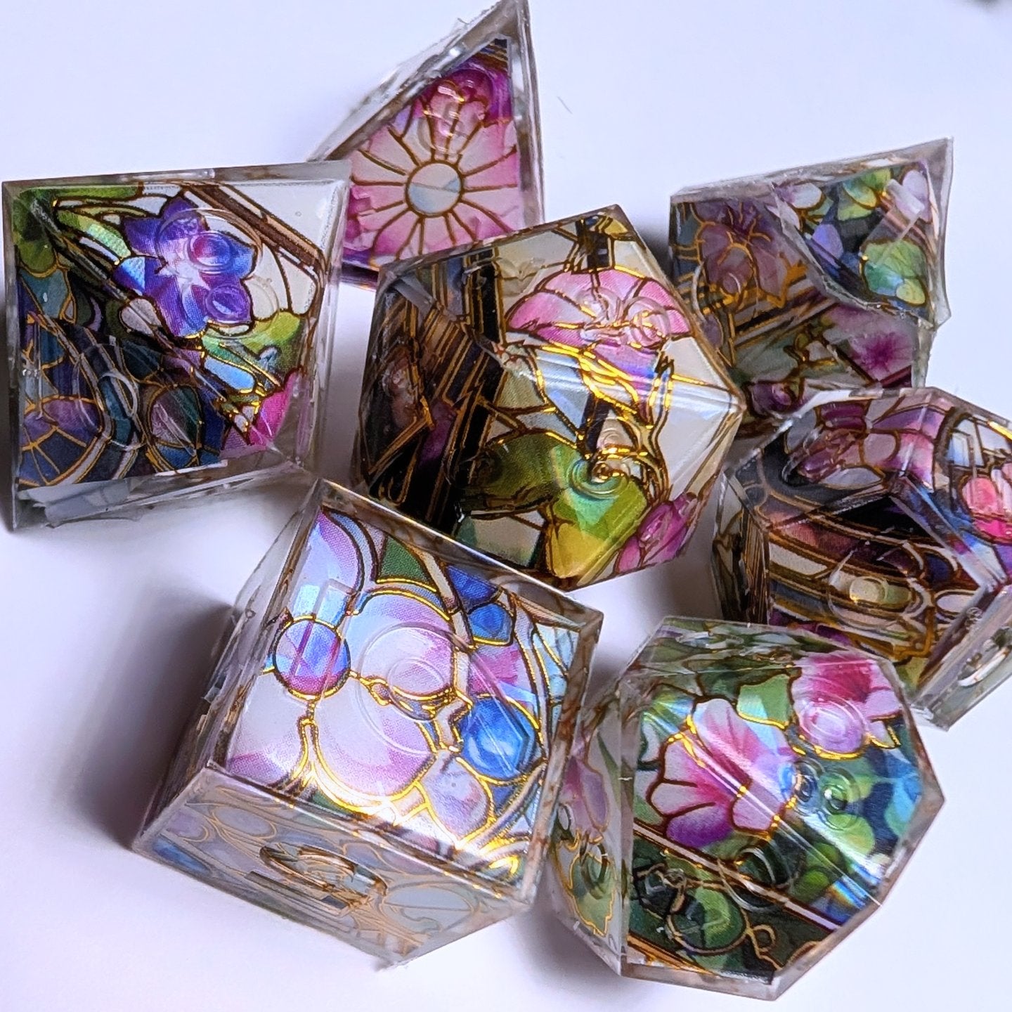 Stained Glass Morning Glory Washi Tape Dice Set