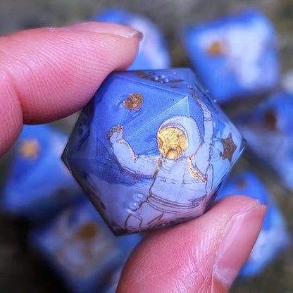 Space Astronaut Moon Landing Tape Dice Set