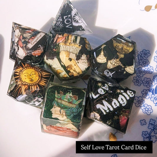 Tarot Card Self-Love Washi Tape Dice Set