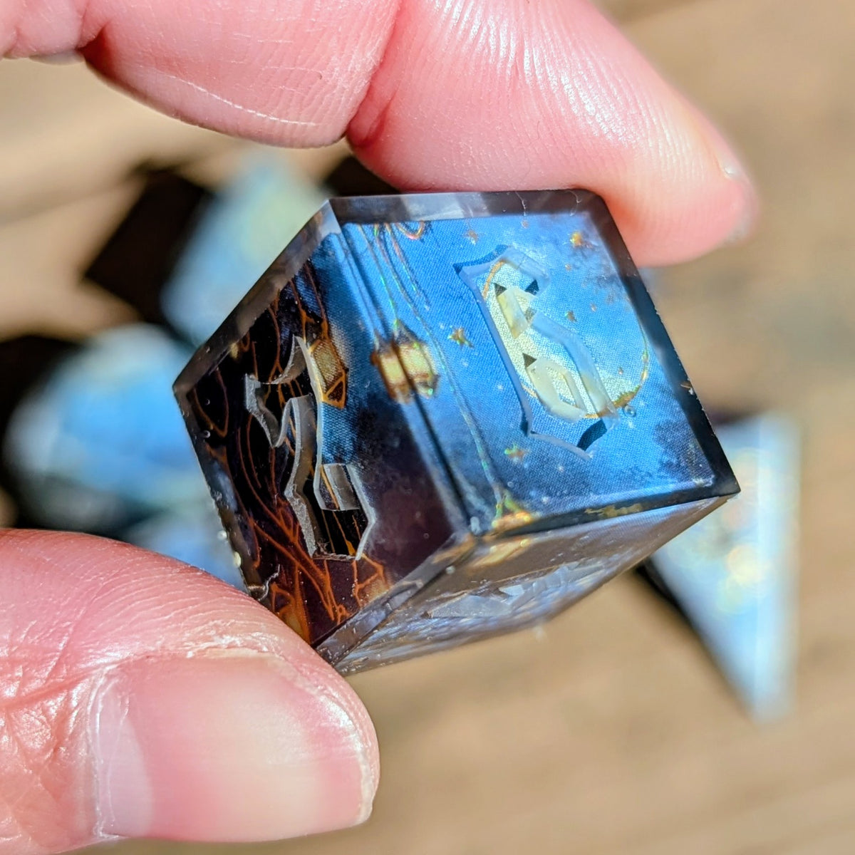 Moonlight Flower Alt Shaped 7pc Dice