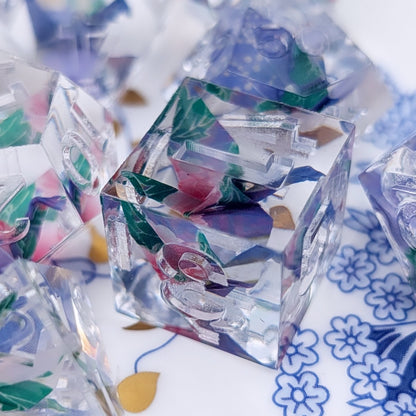 Origami Crane Purple Oasis Dice Set