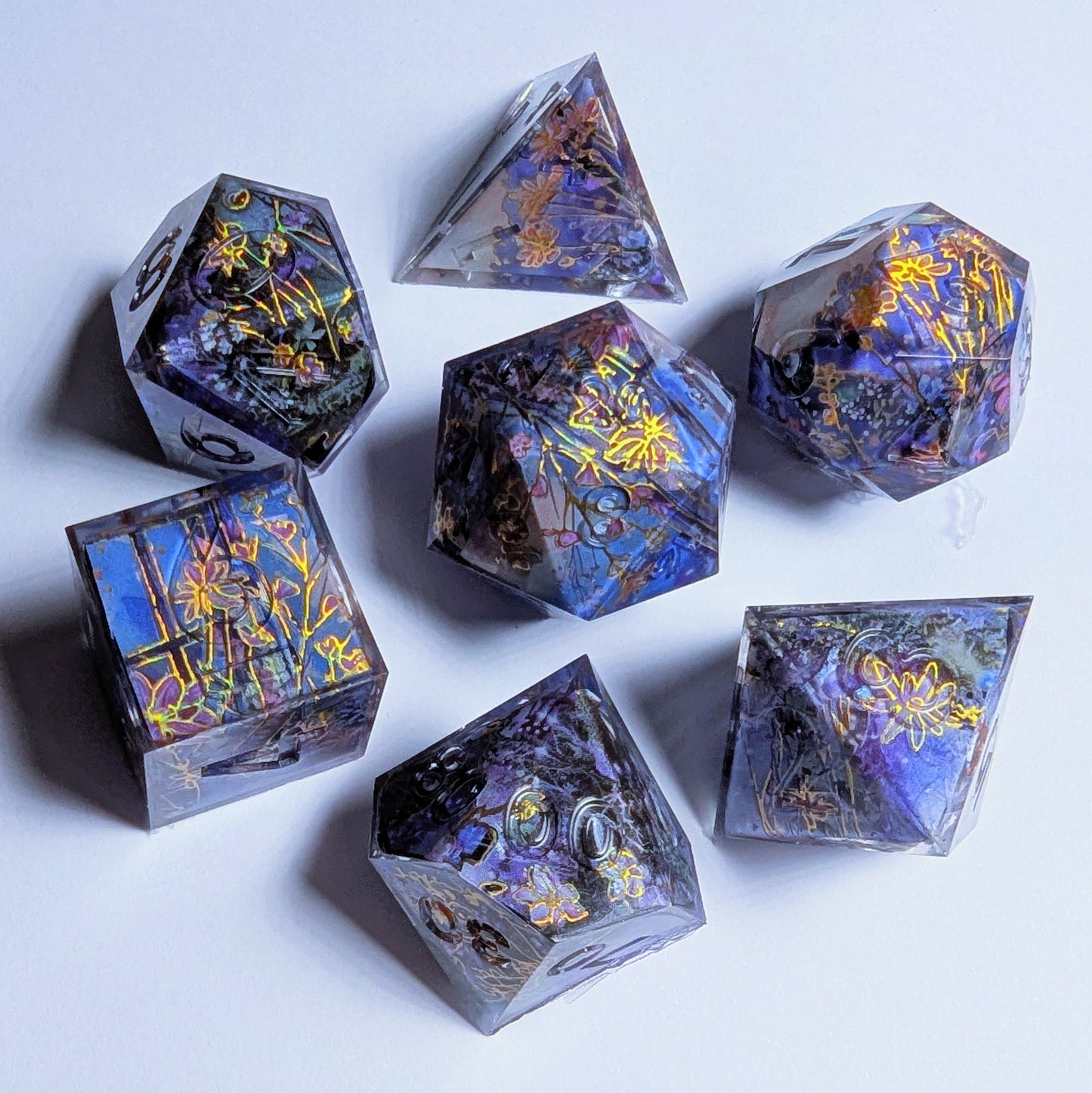 Winter Flower Window Washi Tape Dice Set