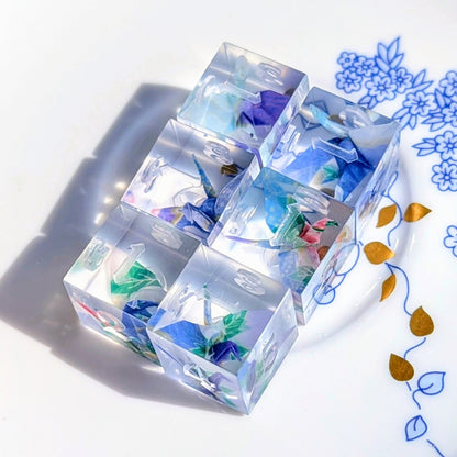 Origami Crane 6D6 in Purple Oasis