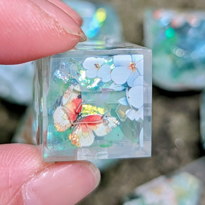 Koi Lotus Shimmer Alt Shaped 7pc Dice Set