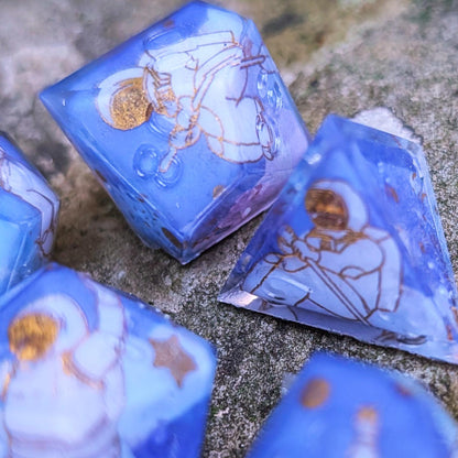 Space Astronaut Moon Landing Tape Dice Set