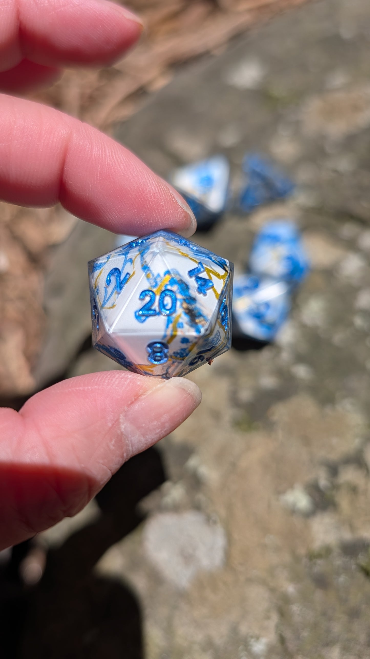 Kintsugi Qing Hua Unicorn Washi Tape Dice Set
