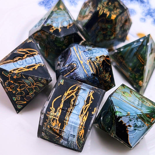 Druid Cascade Washi Tape Dice Set