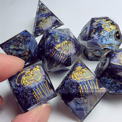 Full Moon Waterfall Glitter Washi Tape Dice Set
