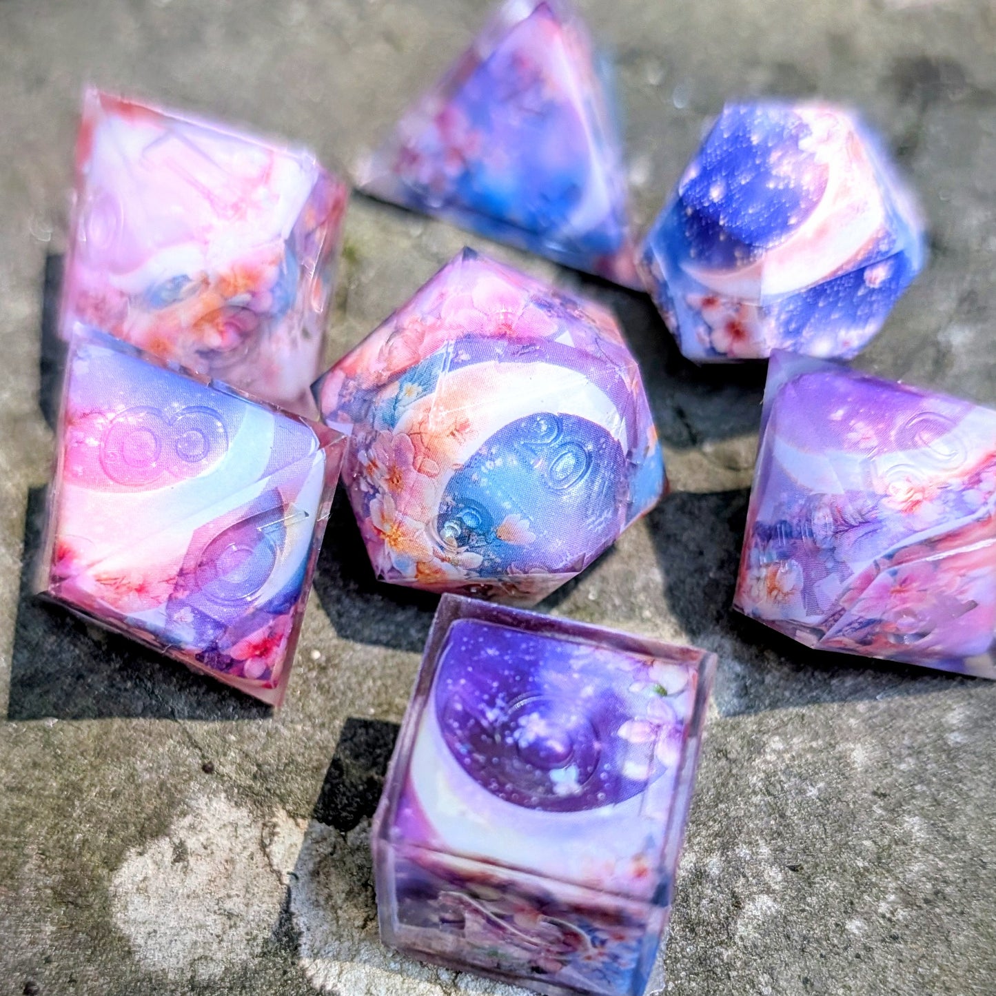 Pastel Moon Washi Tape Dice Set