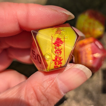 Chinese Talisman 7pc Dice Set