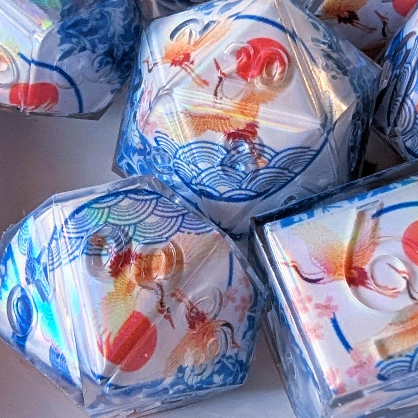 Crane Over Waves Washi Tape Dice Set