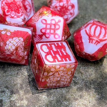 Paper Cut Double Happiness Washi Tape 7pc Dice Set