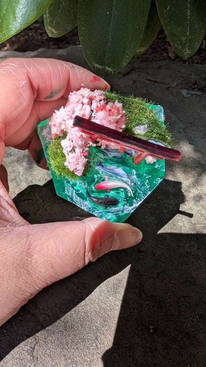 Koi Temple Spirits 55mm Diorama Kanji Chonk