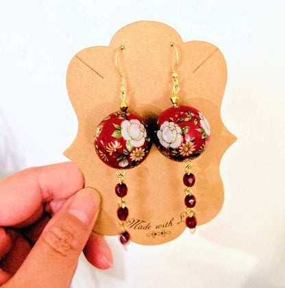 Chinese Lantern inspired earrings