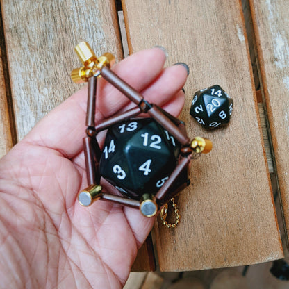 Jumbo Removable D20 Ornament Bamboo Wood